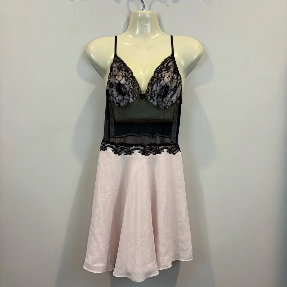 Vintage 90s Victoria’s Secret Sheer Lace Ballerina Style Nightgown Size Small